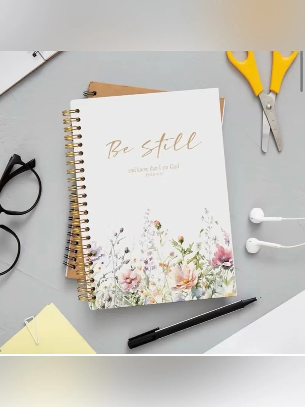 Be Still Floral Spiral Journal - Picture 7 of 7